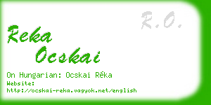 reka ocskai business card